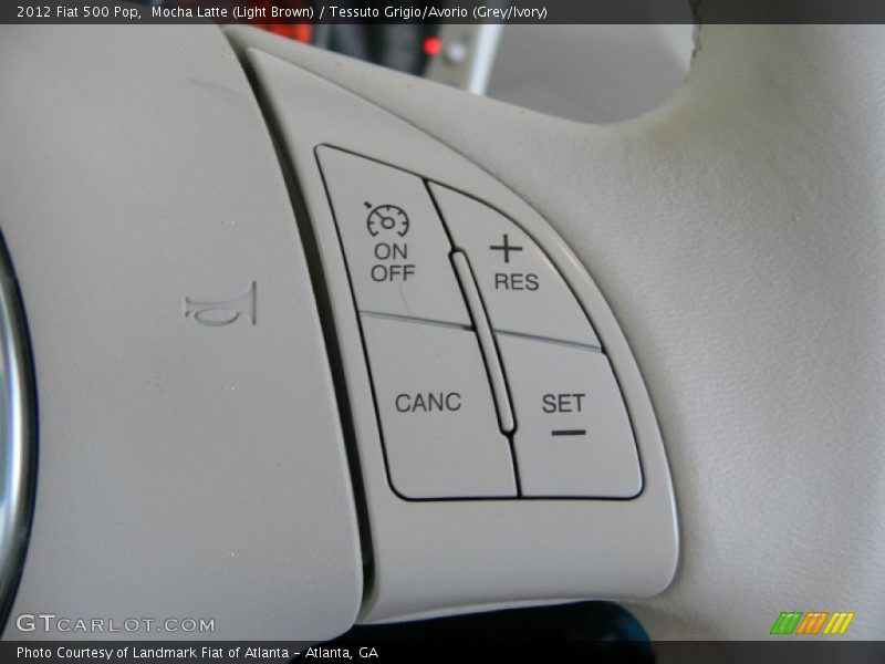 Mocha Latte (Light Brown) / Tessuto Grigio/Avorio (Grey/Ivory) 2012 Fiat 500 Pop