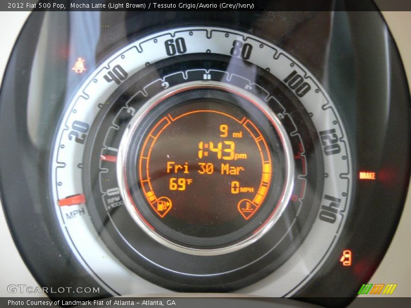 Mocha Latte (Light Brown) / Tessuto Grigio/Avorio (Grey/Ivory) 2012 Fiat 500 Pop