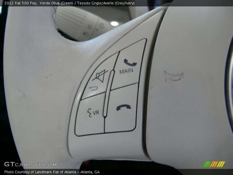 Verde Oliva (Green) / Tessuto Grigio/Avorio (Grey/Ivory) 2012 Fiat 500 Pop