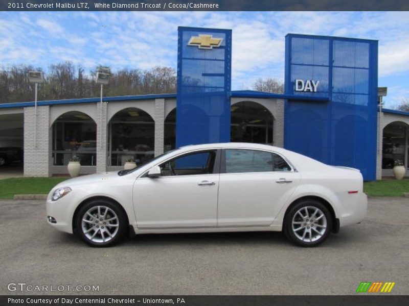 White Diamond Tricoat / Cocoa/Cashmere 2011 Chevrolet Malibu LTZ