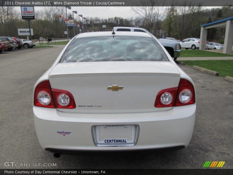 White Diamond Tricoat / Cocoa/Cashmere 2011 Chevrolet Malibu LTZ