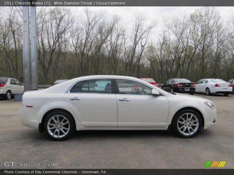 White Diamond Tricoat / Cocoa/Cashmere 2011 Chevrolet Malibu LTZ