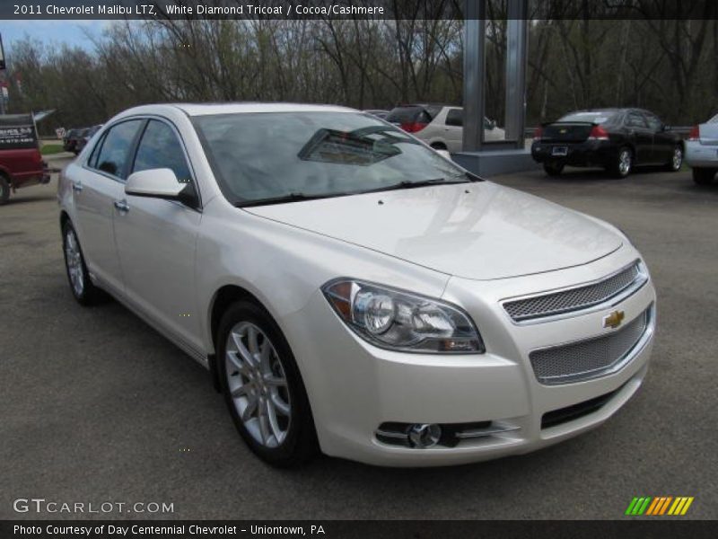 White Diamond Tricoat / Cocoa/Cashmere 2011 Chevrolet Malibu LTZ