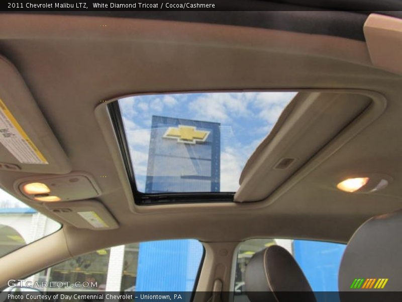 White Diamond Tricoat / Cocoa/Cashmere 2011 Chevrolet Malibu LTZ