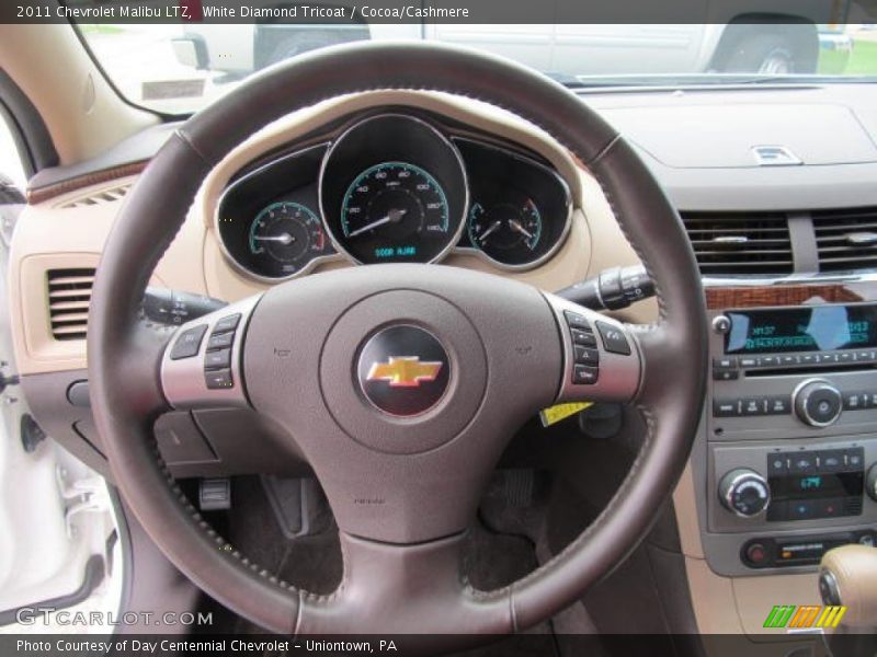 White Diamond Tricoat / Cocoa/Cashmere 2011 Chevrolet Malibu LTZ