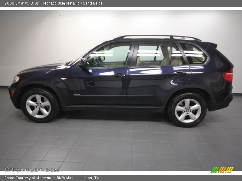 Monaco Blue Metallic / Sand Beige 2008 BMW X5 3.0si