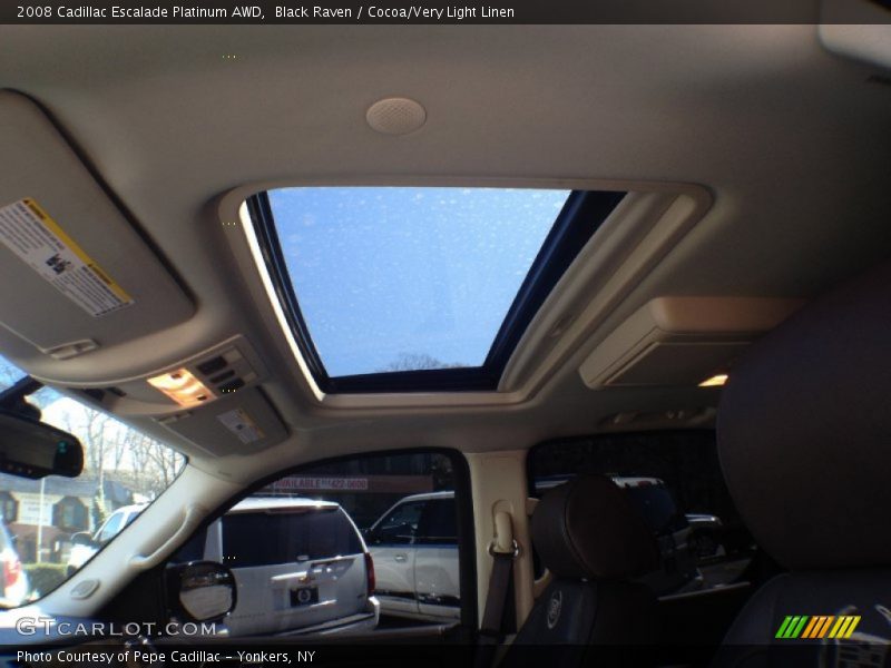 Black Raven / Cocoa/Very Light Linen 2008 Cadillac Escalade Platinum AWD