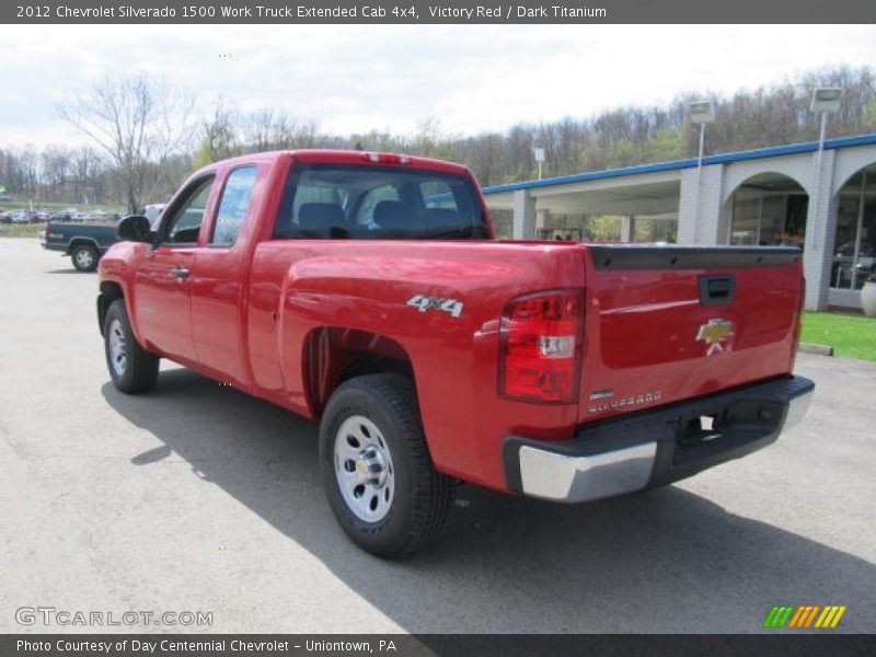 Victory Red / Dark Titanium 2012 Chevrolet Silverado 1500 Work Truck Extended Cab 4x4