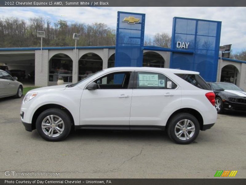 Summit White / Jet Black 2012 Chevrolet Equinox LS AWD