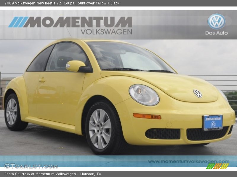 Sunflower Yellow / Black 2009 Volkswagen New Beetle 2.5 Coupe