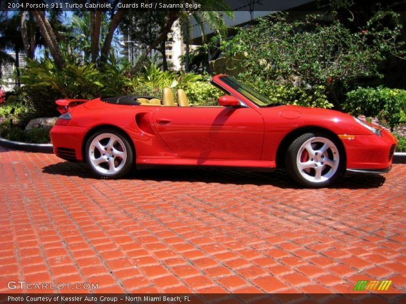 Guards Red / Savanna Beige 2004 Porsche 911 Turbo Cabriolet