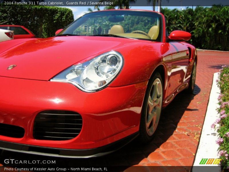 Guards Red / Savanna Beige 2004 Porsche 911 Turbo Cabriolet