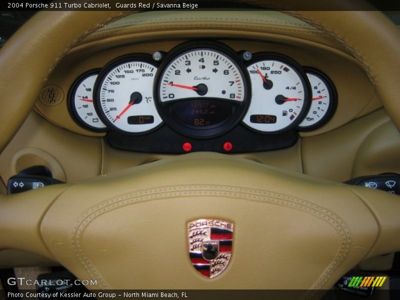 Guards Red / Savanna Beige 2004 Porsche 911 Turbo Cabriolet