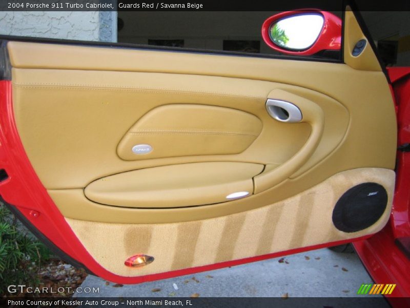 Guards Red / Savanna Beige 2004 Porsche 911 Turbo Cabriolet