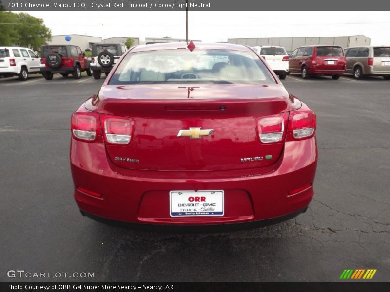 Crystal Red Tintcoat / Cocoa/Light Neutral 2013 Chevrolet Malibu ECO