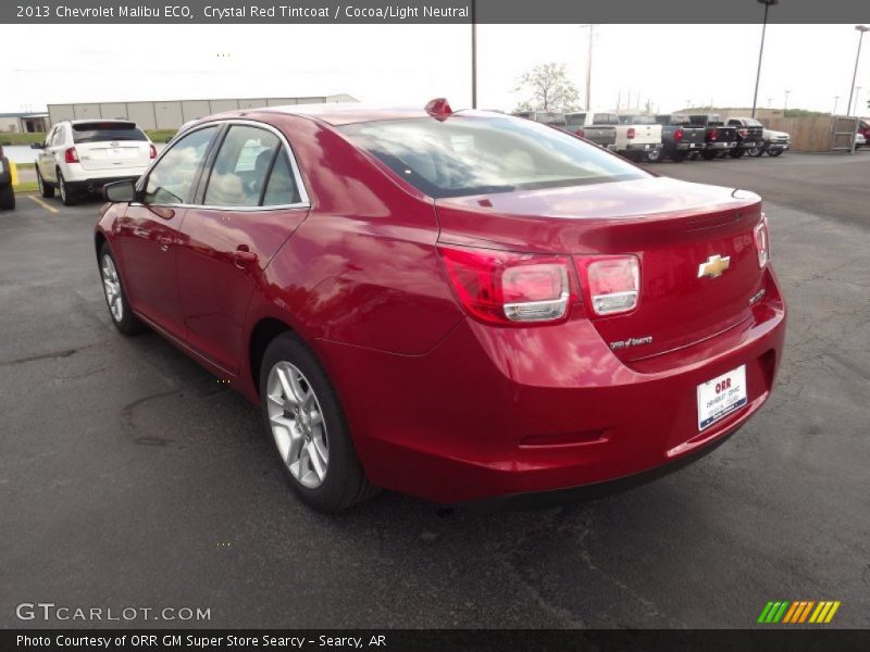 Crystal Red Tintcoat / Cocoa/Light Neutral 2013 Chevrolet Malibu ECO