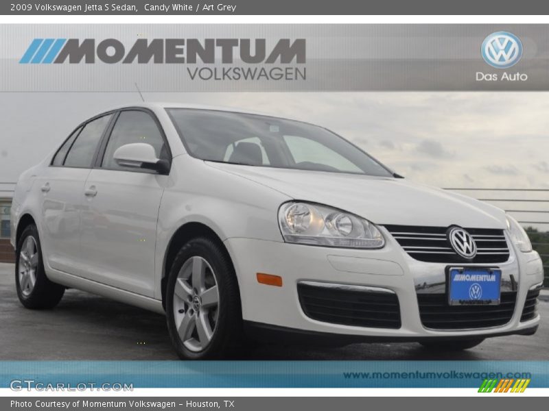 Candy White / Art Grey 2009 Volkswagen Jetta S Sedan