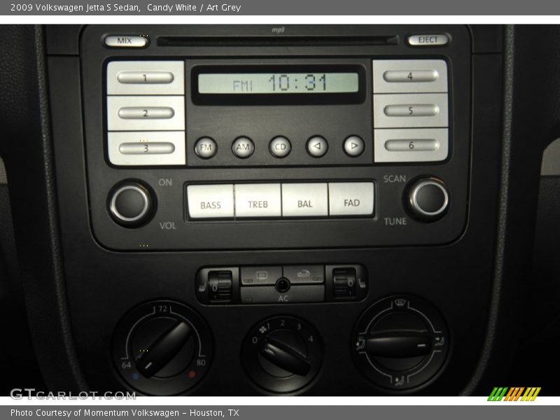 Candy White / Art Grey 2009 Volkswagen Jetta S Sedan