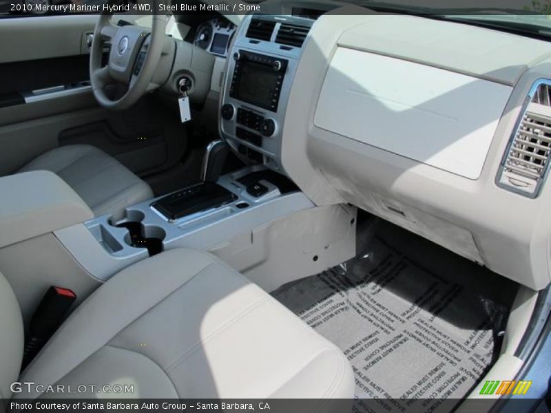 Steel Blue Metallic / Stone 2010 Mercury Mariner Hybrid 4WD