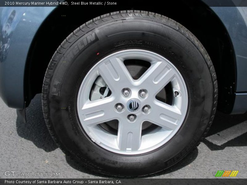 Steel Blue Metallic / Stone 2010 Mercury Mariner Hybrid 4WD