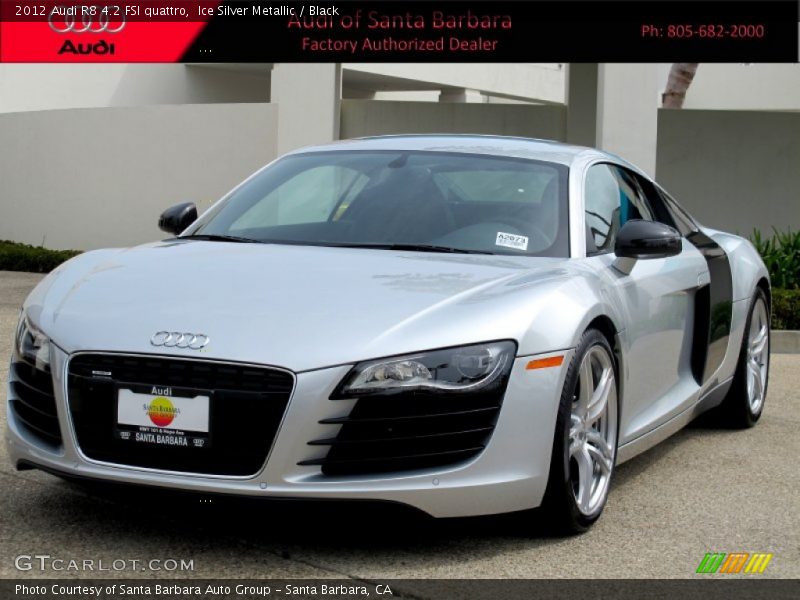 Ice Silver Metallic / Black 2012 Audi R8 4.2 FSI quattro