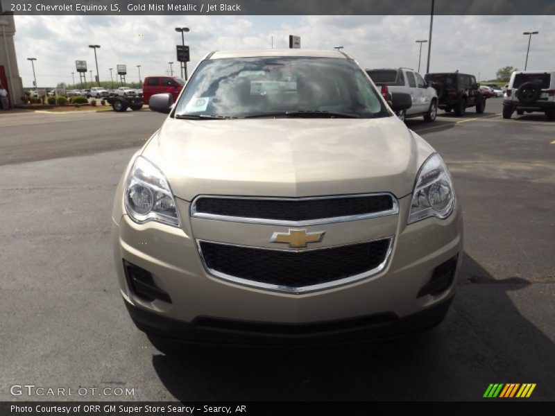 Gold Mist Metallic / Jet Black 2012 Chevrolet Equinox LS
