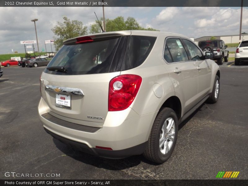 Gold Mist Metallic / Jet Black 2012 Chevrolet Equinox LS