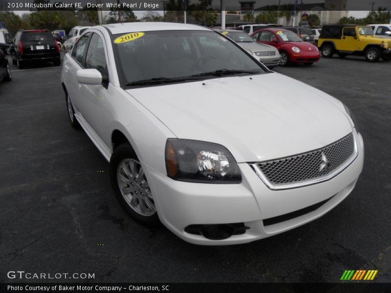 Dover White Pearl / Beige 2010 Mitsubishi Galant FE