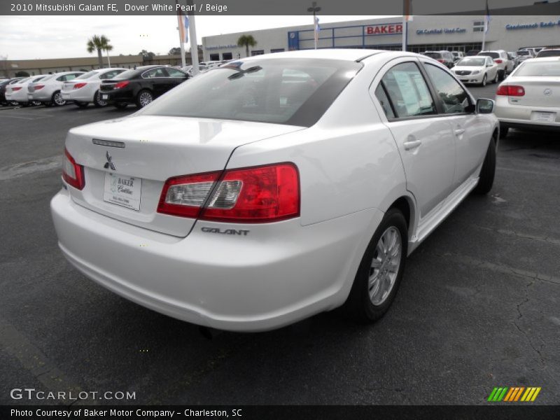 Dover White Pearl / Beige 2010 Mitsubishi Galant FE