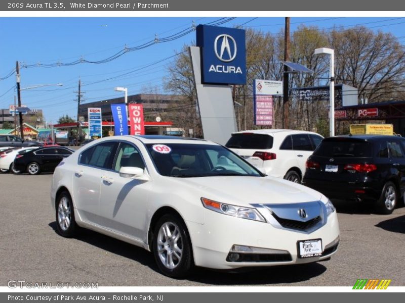 White Diamond Pearl / Parchment 2009 Acura TL 3.5