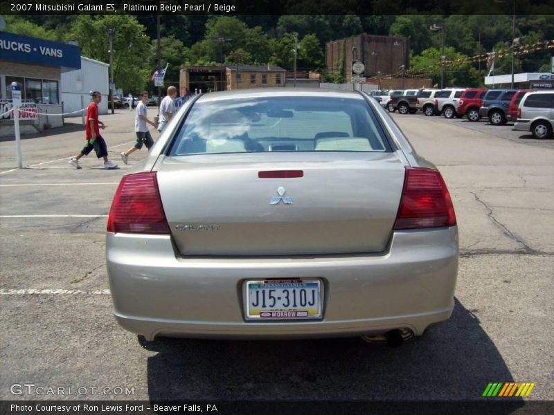 Platinum Beige Pearl / Beige 2007 Mitsubishi Galant ES