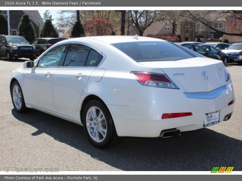 White Diamond Pearl / Parchment 2009 Acura TL 3.5