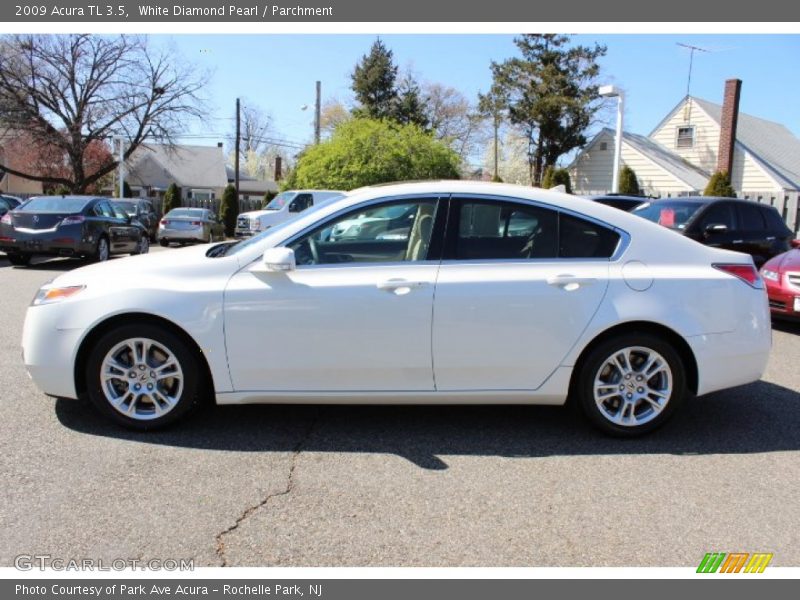 White Diamond Pearl / Parchment 2009 Acura TL 3.5