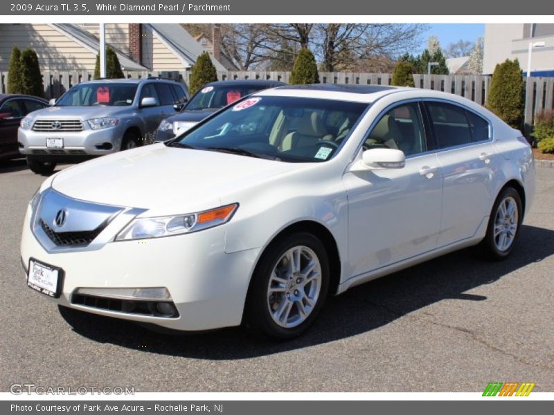 White Diamond Pearl / Parchment 2009 Acura TL 3.5