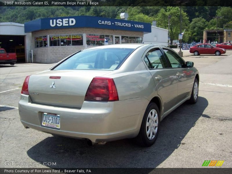 Platinum Beige Pearl / Beige 2007 Mitsubishi Galant ES