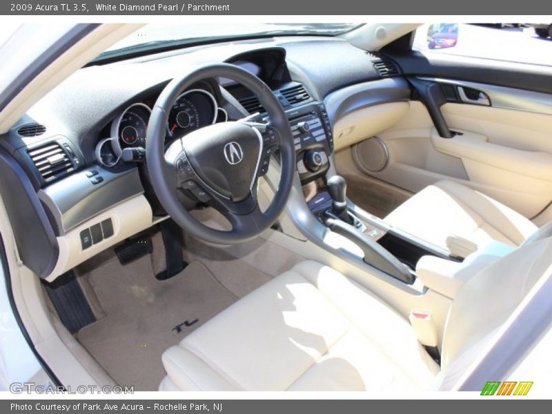 White Diamond Pearl / Parchment 2009 Acura TL 3.5