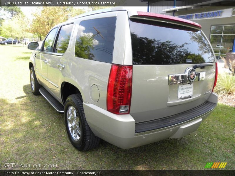 Gold Mist / Cocoa/Light Cashmere 2008 Cadillac Escalade AWD