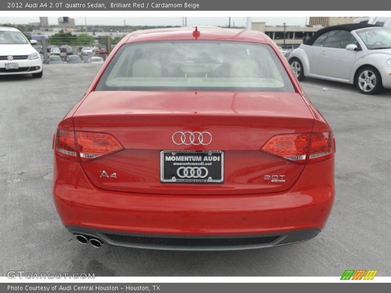 Brilliant Red / Cardamom Beige 2012 Audi A4 2.0T quattro Sedan