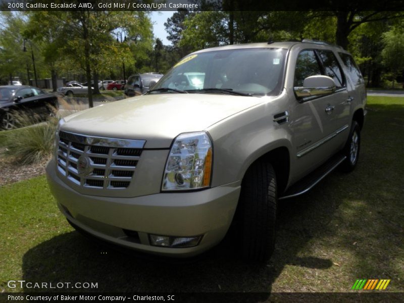 Gold Mist / Cocoa/Light Cashmere 2008 Cadillac Escalade AWD