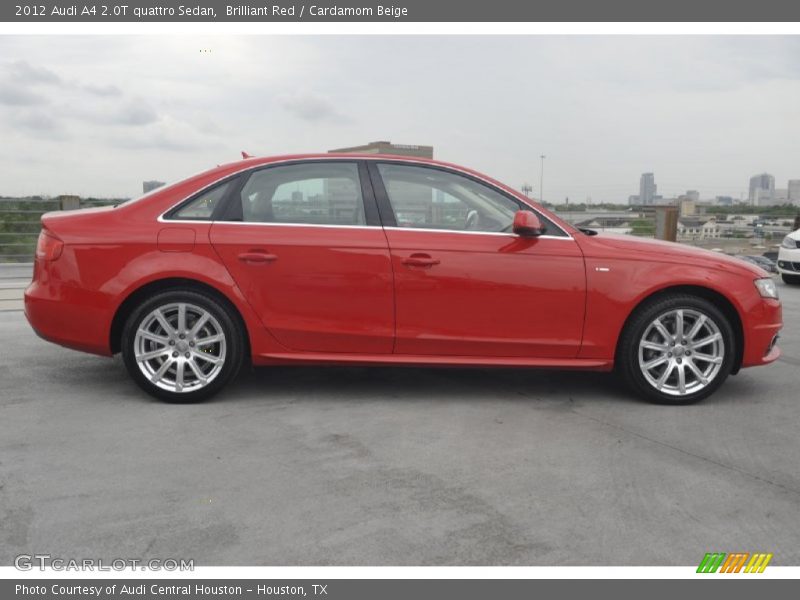 Brilliant Red / Cardamom Beige 2012 Audi A4 2.0T quattro Sedan