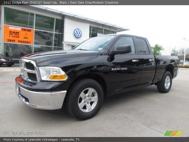 Black / Dark Slate Gray/Medium Graystone 2012 Dodge Ram 1500 SLT Quad Cab
