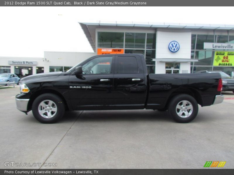 Black / Dark Slate Gray/Medium Graystone 2012 Dodge Ram 1500 SLT Quad Cab