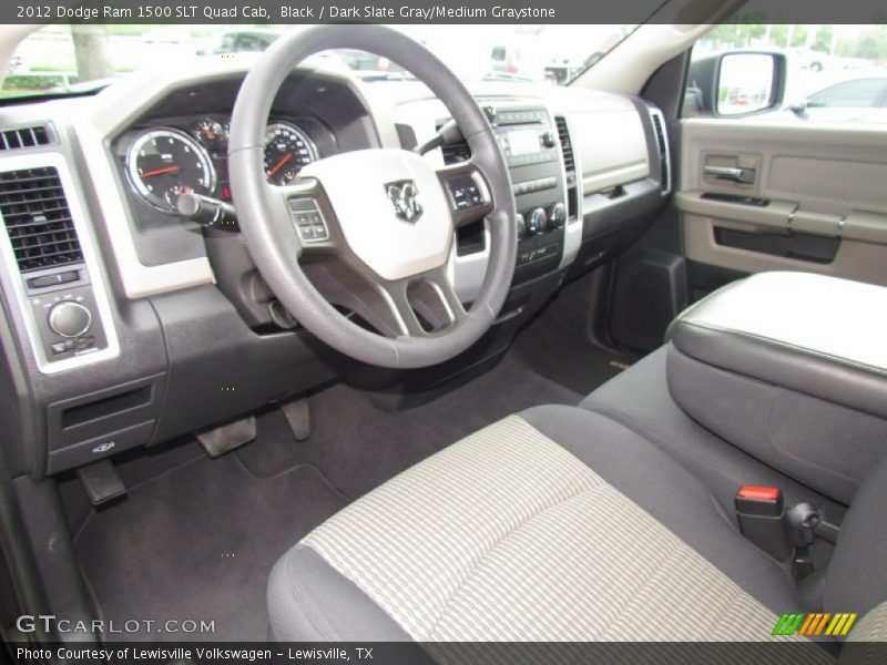 Dark Slate Gray/Medium Graystone Interior - 2012 Ram 1500 SLT Quad Cab 