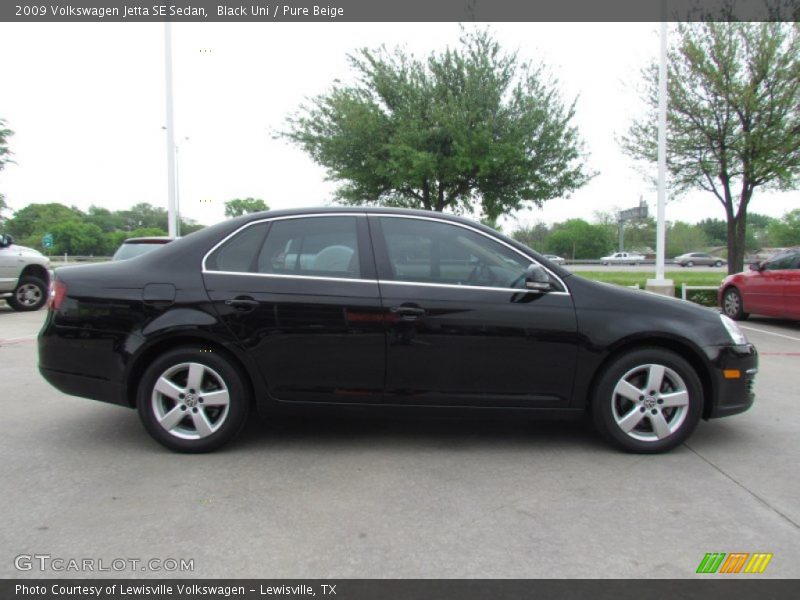 Black Uni / Pure Beige 2009 Volkswagen Jetta SE Sedan