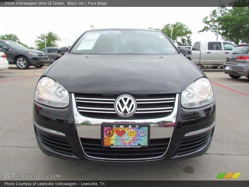 Black Uni / Pure Beige 2009 Volkswagen Jetta SE Sedan