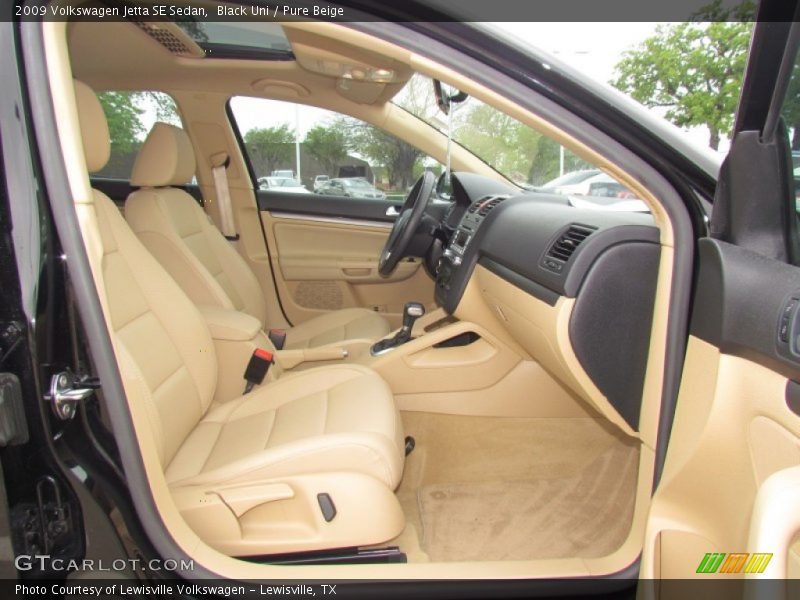 Black Uni / Pure Beige 2009 Volkswagen Jetta SE Sedan
