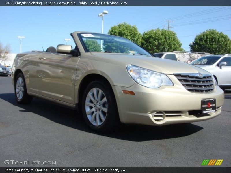 White Gold / Dark Slate Gray 2010 Chrysler Sebring Touring Convertible