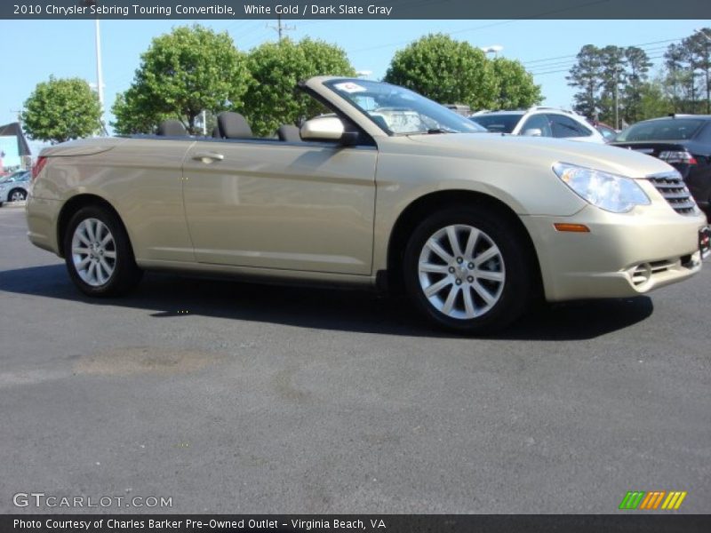 White Gold / Dark Slate Gray 2010 Chrysler Sebring Touring Convertible