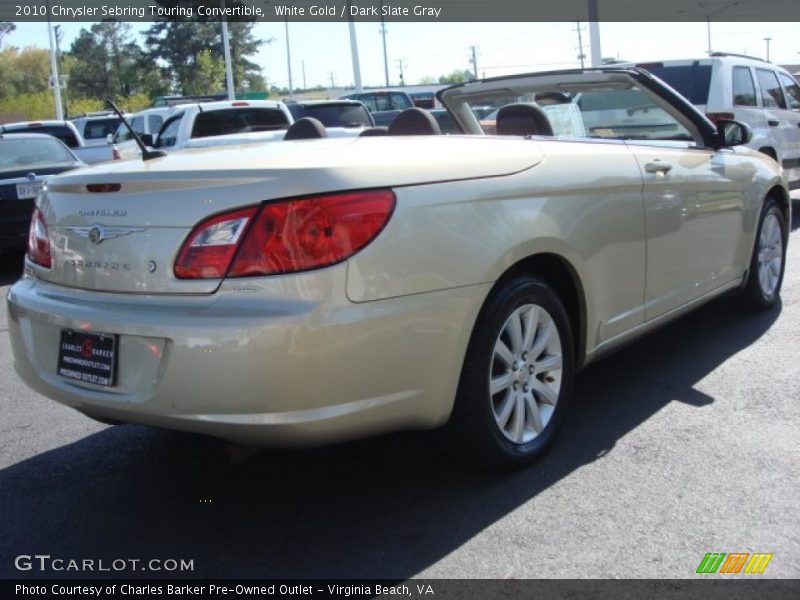White Gold / Dark Slate Gray 2010 Chrysler Sebring Touring Convertible
