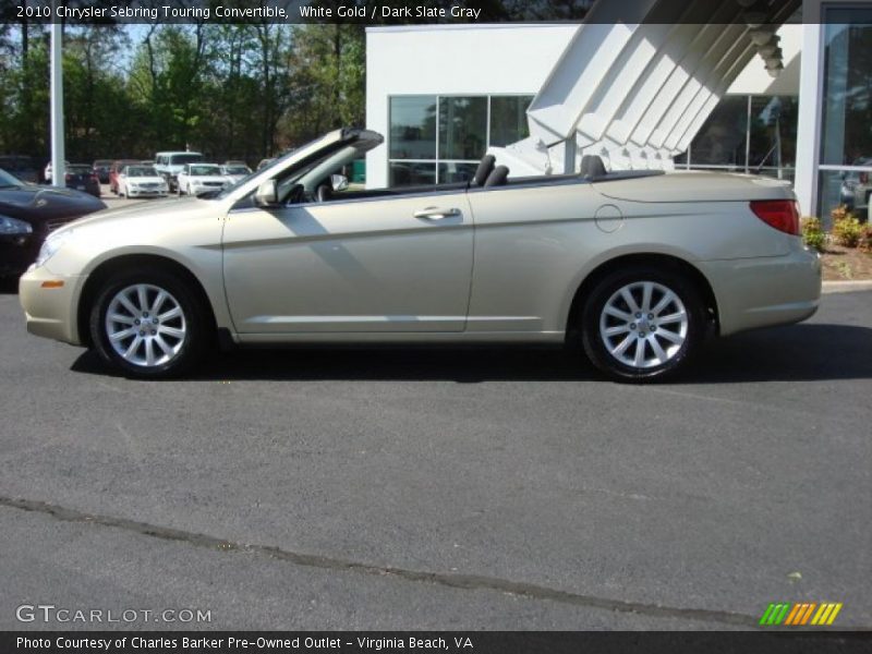 White Gold / Dark Slate Gray 2010 Chrysler Sebring Touring Convertible